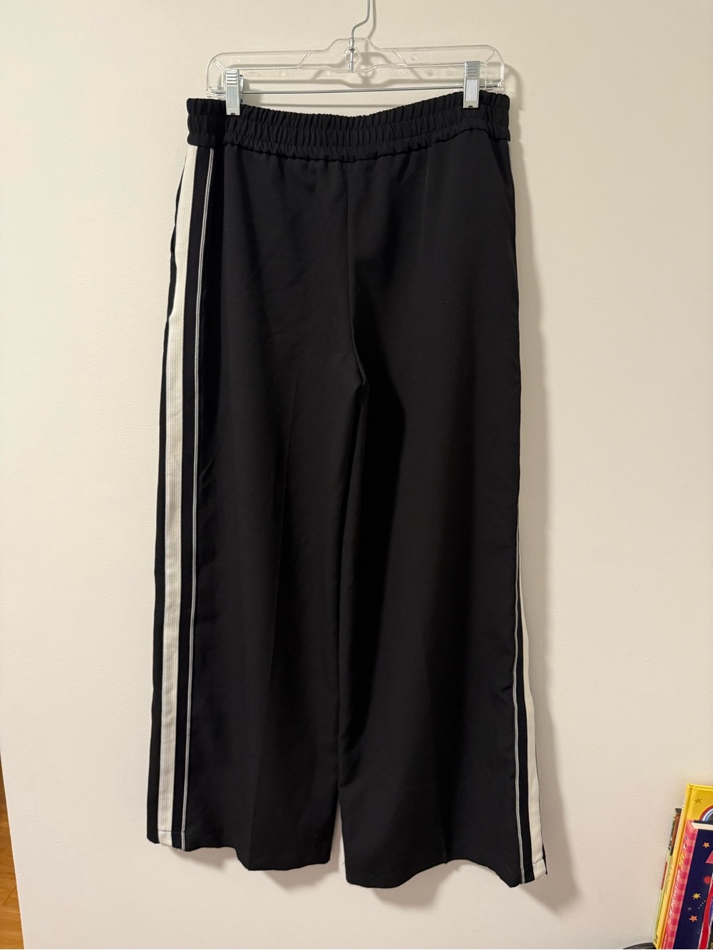Zara Side Stripe Wide Leg Pant - Size Large